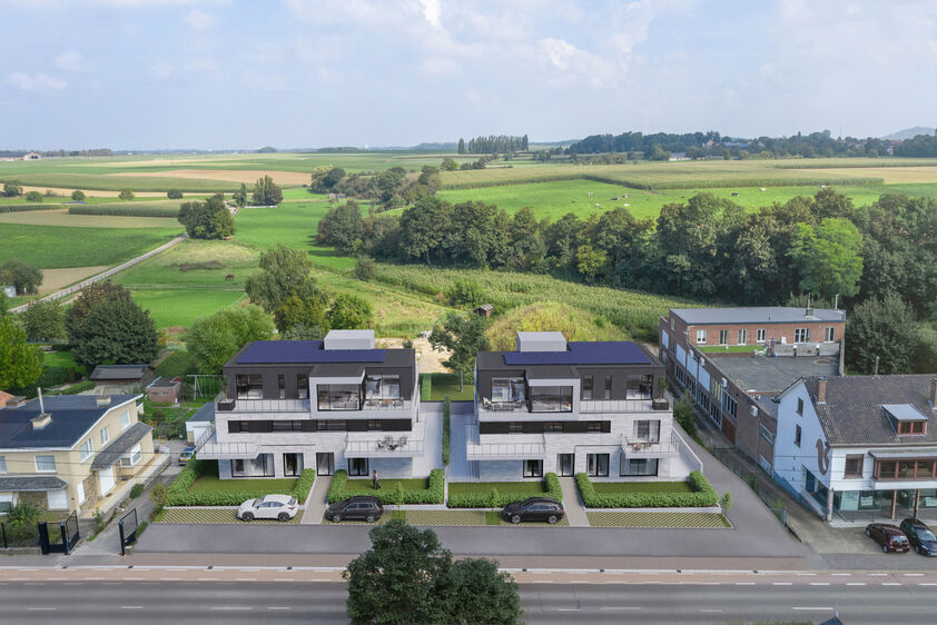 RIEMST - ZICHEN-ZUSSEN-BOLDER Visésteenweg 219. Residentie Renart: 12 state-of-te-art appartementen met comfort, afwerking en uitzonderlijke oppervlaktes als grootste troef. Elk appartement beschikt over 2 of 3 riante terrassen. Parkeerplaats bij te kope